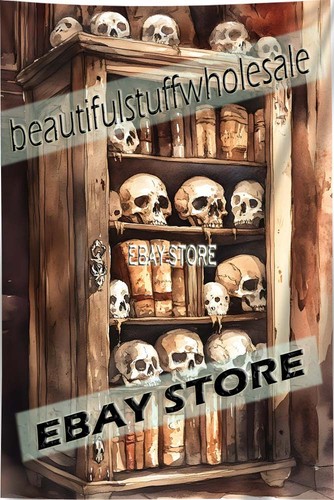 Gothic cabinet skulls cloth - gothic,