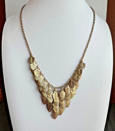 Bronze tone cascading leaf - bronze,