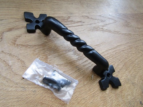 Rustic iron door pull handle