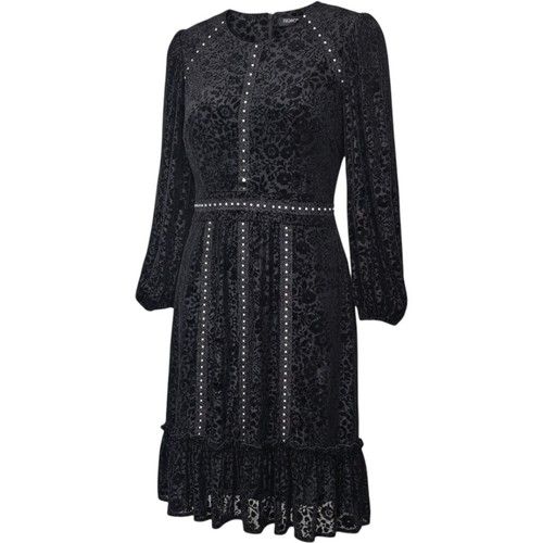 Black burnout velvet midi - black,