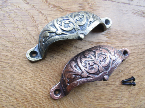 Rustic iron cup shell - , handle