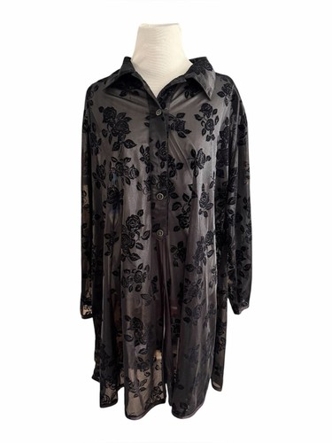 Vtg 90s sheer burnout velvet - burnout,