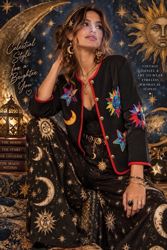 Vtg 90s celestial jacket - dk,