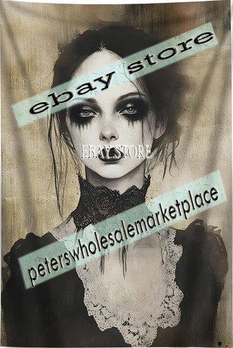 Noir gothic woman cloth wall - gothic,